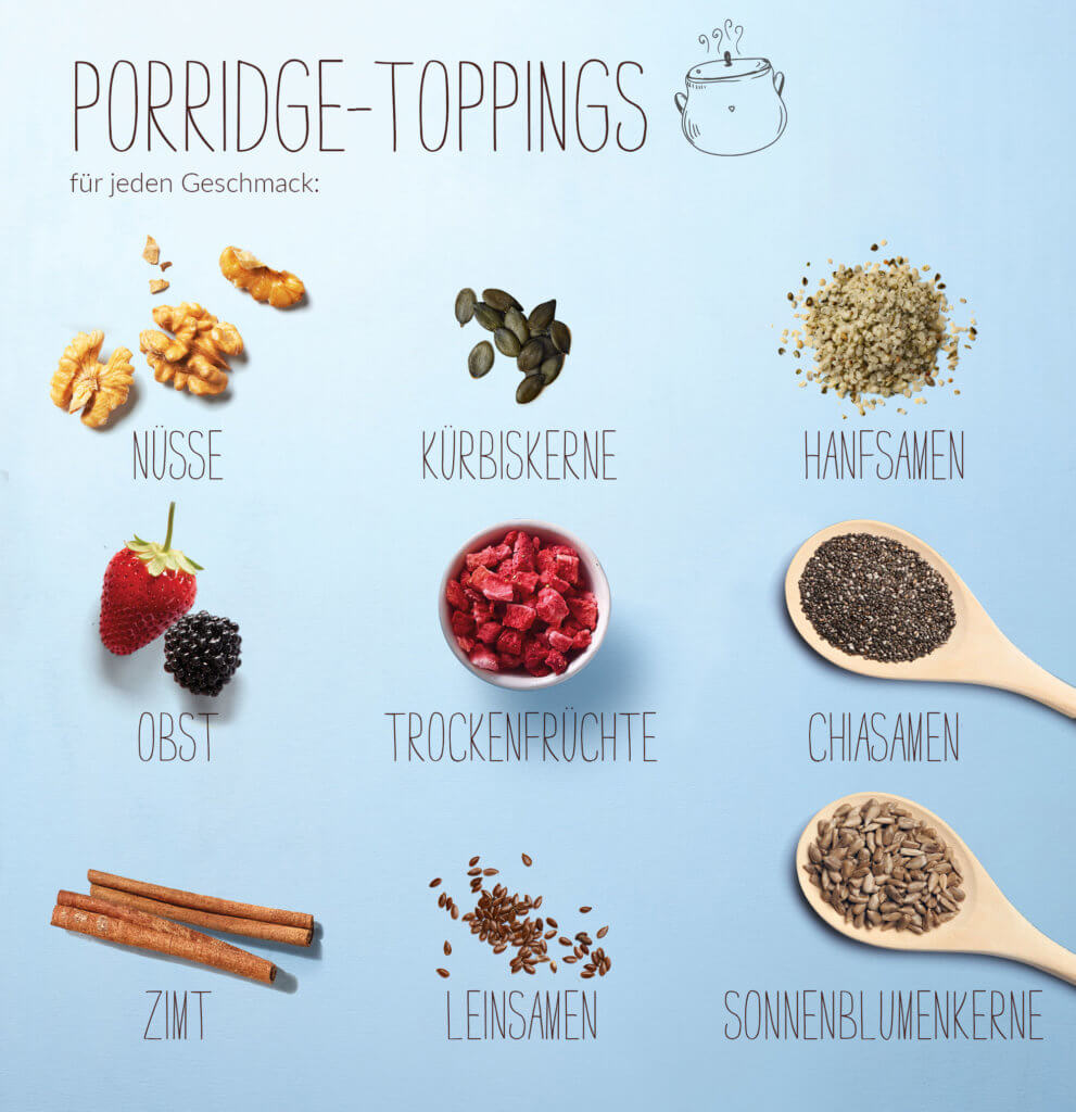 Die besten Porridge Toppings