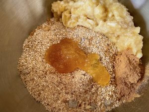 Rezept Mandel-Porridge Cookies mit Honig Teig