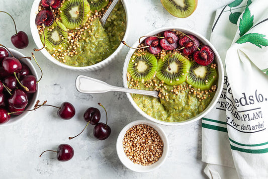 Porridge al matcha per colazione