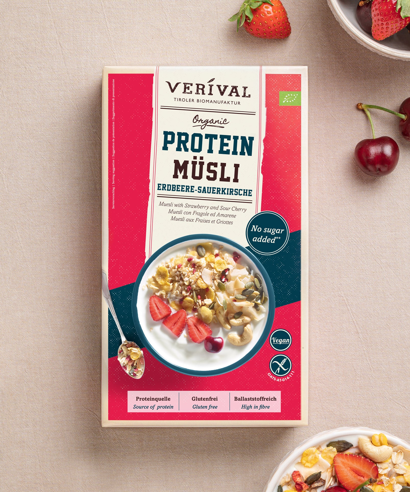 Verival Protein Müsli Erdbeere-Kirsche Verival Protein Müsli Erdbeere-Kirsche