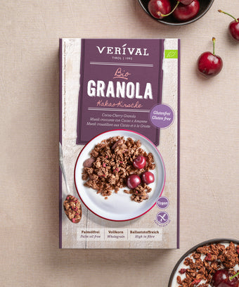 Neu: Kakao-Kirsche Granola