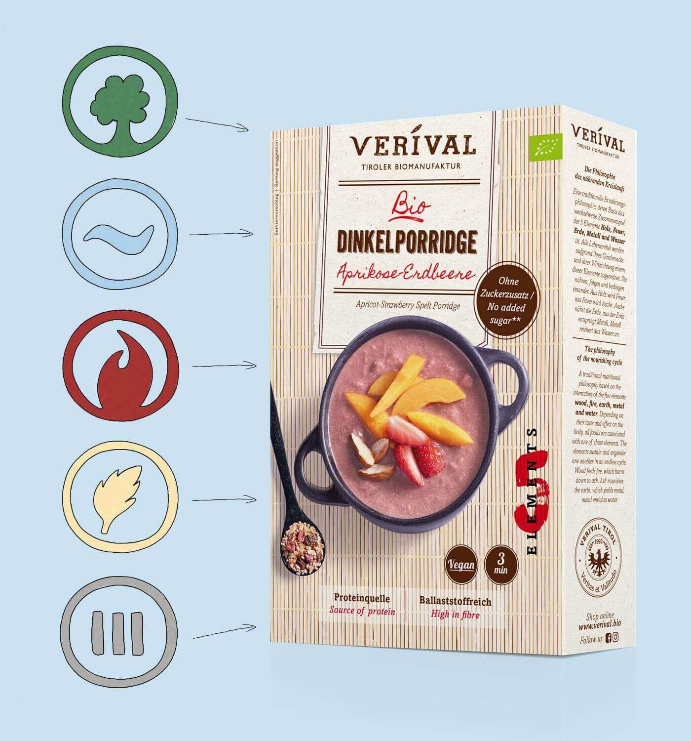 5-Elemente Porridge von Verival - Mit TCM gesund in den Tag | Verival